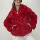 pelliccia foderata con bottoni luxe